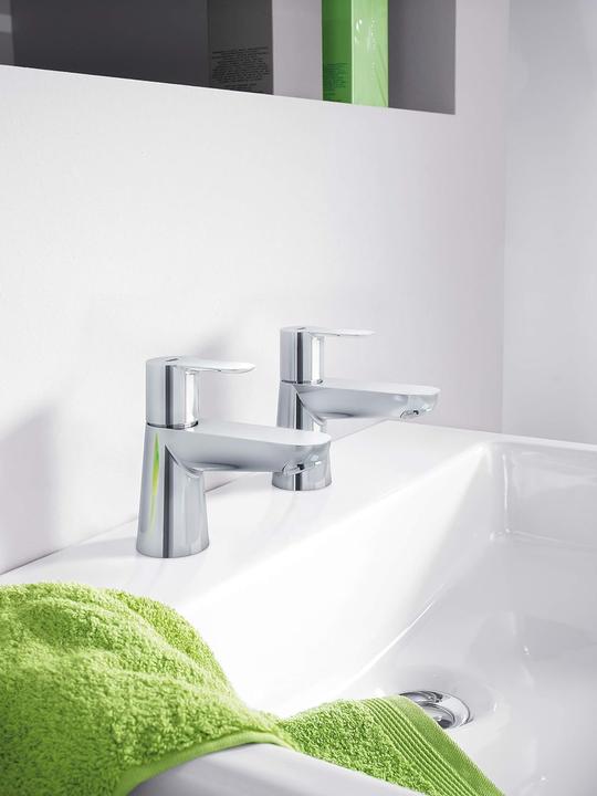 Actual product image Grohe Pillar tap BauEdge 20421000 chrome without pop-up waste