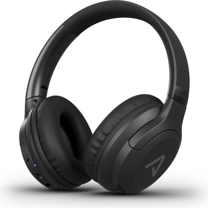 Produktbild Lamax Base 2 Kopfhörer Kabellos Kopfband Anrufe/Musik Mikro-USB Bluetooth Schwarz (48 h, Kabellos)
