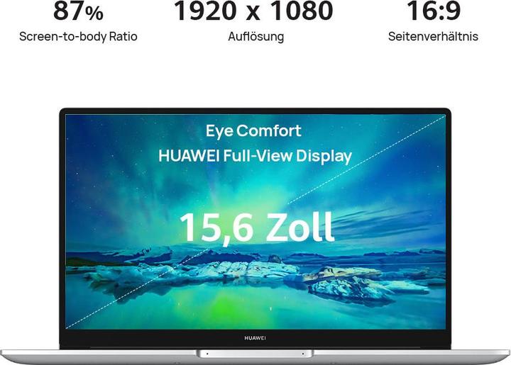 Image du produit Huawei MateBook D15 Ryzen 7 512GB (15.60", AMD Ryzen 7 5700U, 16 Go, 512 Go)
