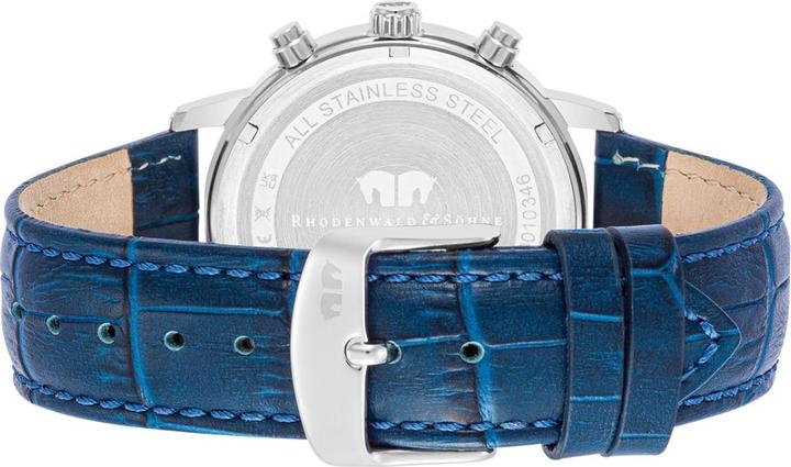 Produktbild Herren Chronograph Moonlight Echtleder blau - 26503 (Chronograph, 40 mm)