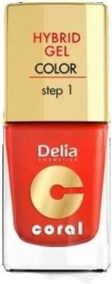 Immagine prodotto Delia Cosmetics Cosmetics Coral Hybrid Gel Smalto per unghie n. 14 Rosso Arancione 11ml (Arancione rosso, Smalto per unghie effetto gel)