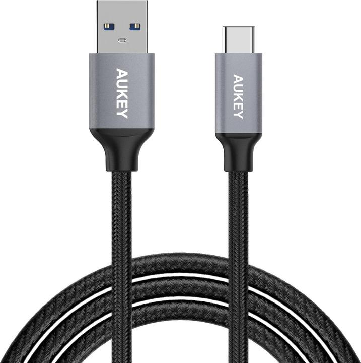 Actual product image Aukey USB A - USB Type-C Nylon (1 m, USB 3.0)