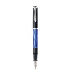 Actual product image Pelikan Fountain pen M205 blue marl. M case (Blue marbled, 1 x)