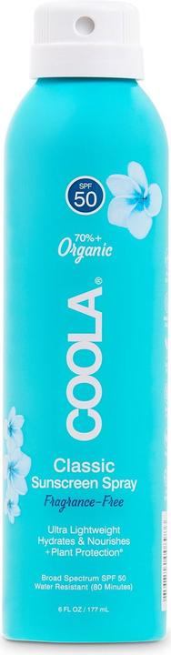 Immagine prodotto Coola Suncare Classic Spray Fragrance Free (Spray solare, SPF 50, 177 ml, 177 g)