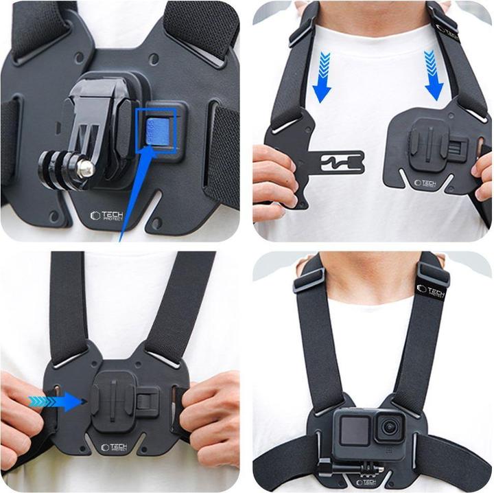 Produktbild Telesin Szelki na klatkÄ piersiowÄ GA100 Chest Mount do GoPro / DJI - czarne