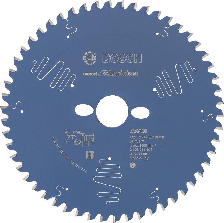 Bosch Professional Zubehör Circular saw blade Expert for Aluminium, 210 x 30 x 2.6 mm, 54