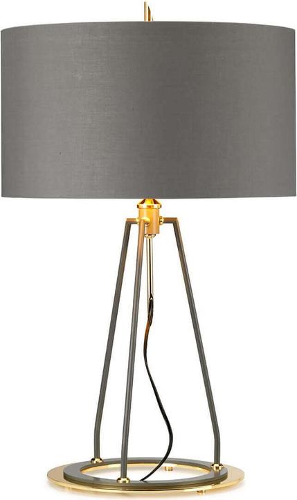 Image du produit Elstead Lighting Ferrara Lampe de table E27 Gris foncé Or poli Gris avec doublure en or métallique (E27)