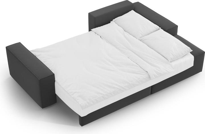 Actual product image Micadoni Velvet Right Corner Sofa With Bed Function And Box, "Jodie", 3 Seats, 246x151x86 Made in Europe (Corner sofa)
