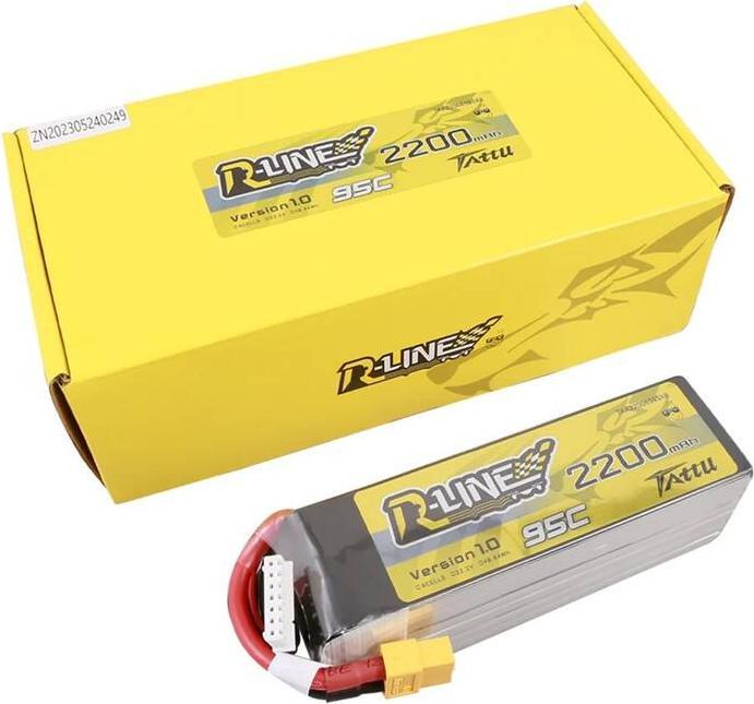 Actual product image Tattu Lipo R-Line 6S 95C XT60 (22.20 V, 2200 mAh)