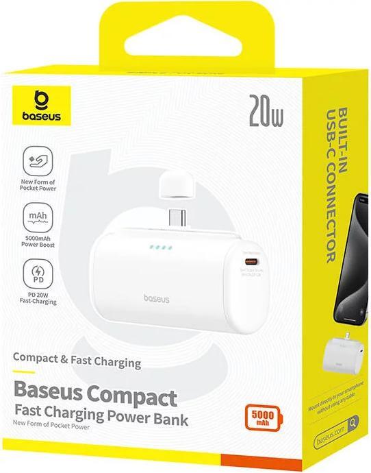 Produktbild Baseus Compact Series Fast Charging USB-C Powerbank 20W (5000 mAh, 20 W, 18 Wh)