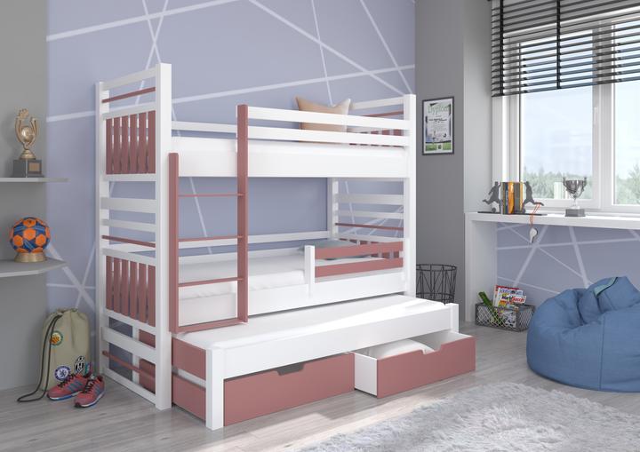 Immagine prodotto ADRK Furniture Letto a castello triplo con materassi HIPPO 180x80 (180 x 80 cm)