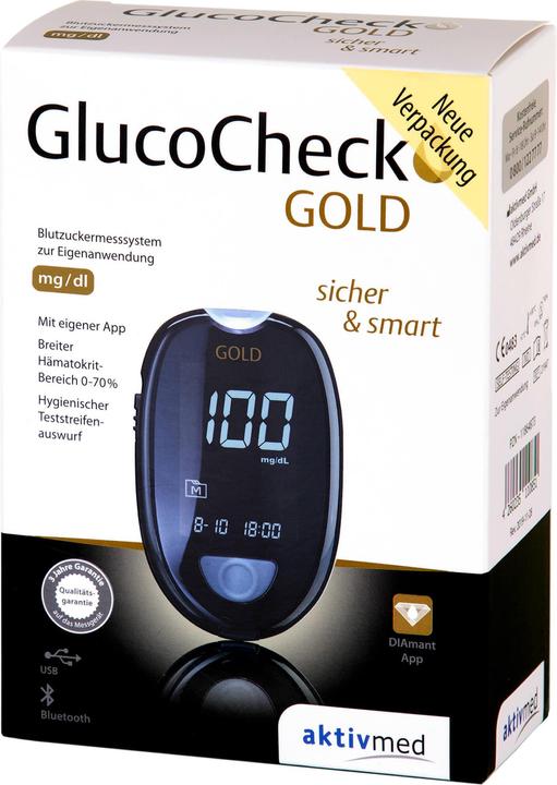 Aktivmed GlucoCheck GOLD Blood Glucose Meter Set mg/dl, 1 pc (Glucose monitors)