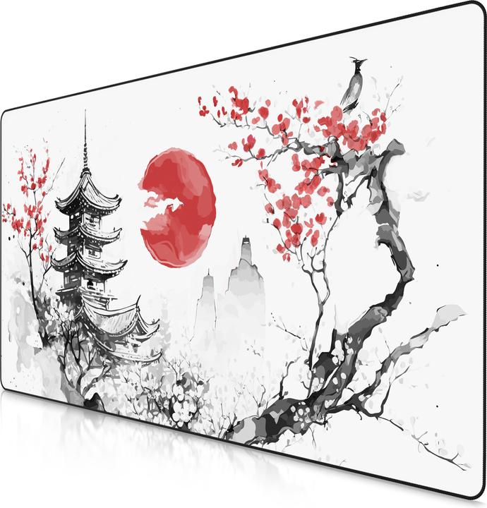 Titanwolf Gaming Mauspad, XXXL Speed Mausmatte 1200 x 600 mm, Geschwindigkeit & Präzision, Japan Ink Painting (XXL)