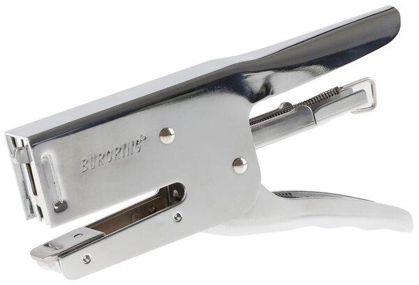 Büroring Heftzange Metall, Heftleistung 20 Blatt, für Heftklammern 24/6 + 26/6 (20 Blätter)