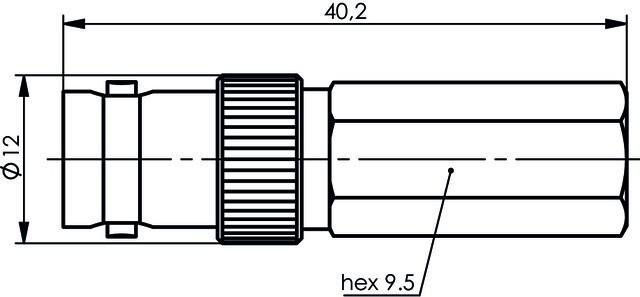 Produktbild Telegärtner BNC-Kabelbuchse G02 75 Ohm, Twist on, A13, G02 (RG-59 B/U), RG-62 A/U