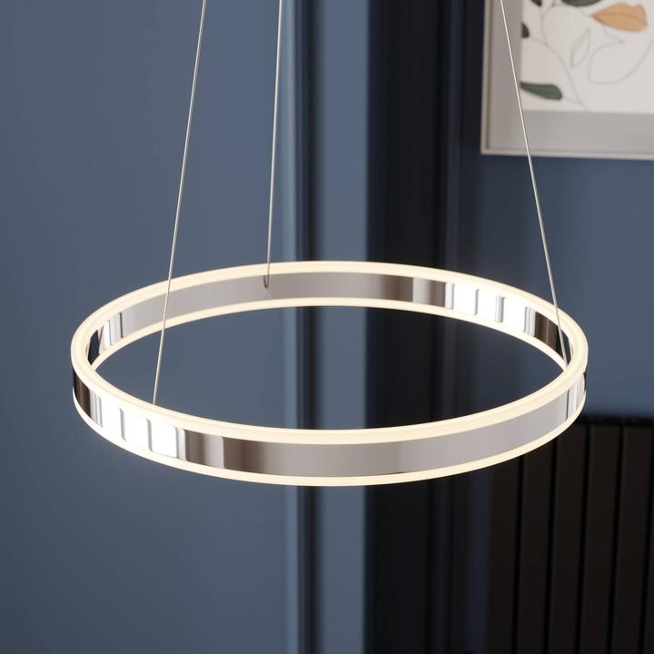 Immagine prodotto Lucande Lampada a sospensione Lyani Ø50 Cromo/Bianco (1800 lm)