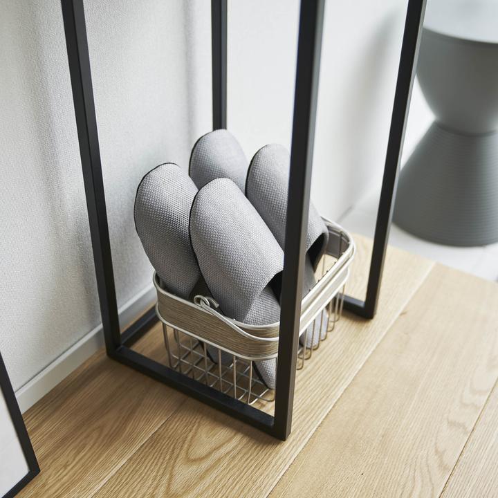 Actual product image Yamazaki 2-tier shelf with wooden top TOWER