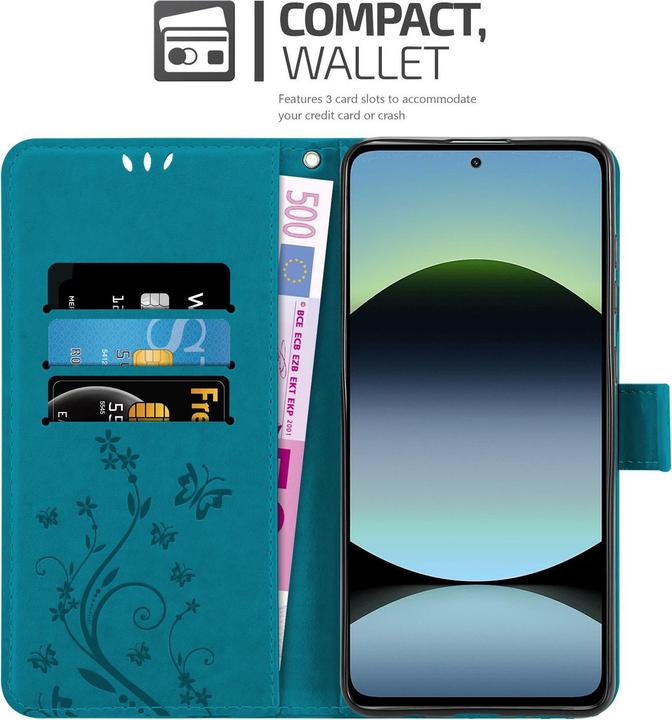 Produktbild Cadorabo Hülle für Xiaomi RedMi Note 14 5G mit Blumen Muster (Xiaomi Redmi Note 14 5G)
