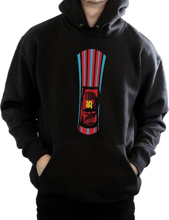 Immagine prodotto Disney Cars Lightning McQueen Stripes Felpa con Cappuccio Uomo (S)