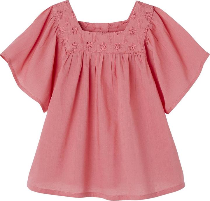 Vertbaudet Baby Bluse mit Lochstickerei