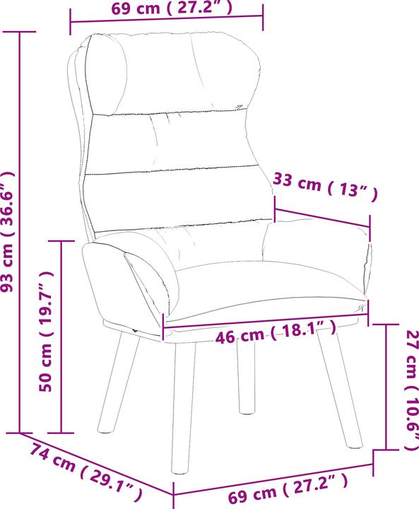 Produktbild VidaXL Relaxsessel Rosa Wollähnlicher Stoff