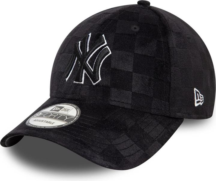 Actual product image New Era 9Forty Strap Cap - Check New York Yankees Schwarz