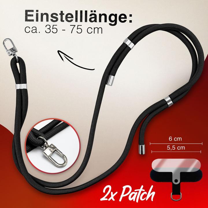 Productafbeelding Nalia HoldMe Lanyard Handykette – Universal Trageband für Smartphones - Verstellbar, Soft & Elastisch