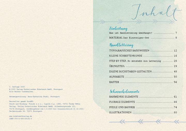 Produktbild Handlettering u. Schmuckelemente (Deutsch, Stahl, Anna-Katharina, 2020)