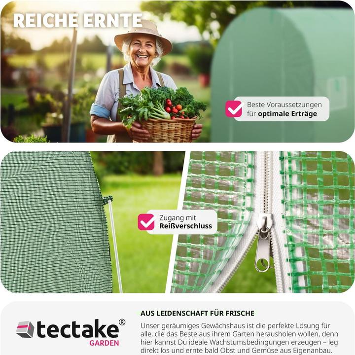Produktbild tectake Gewächshaus Folientunnel