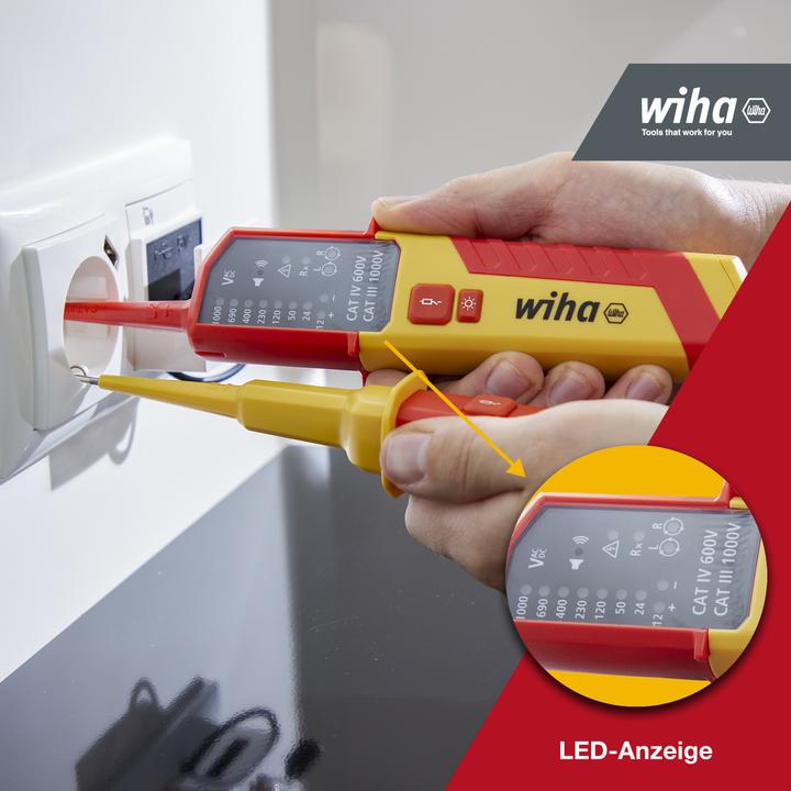 Actual product image Wiha Voltage and continuity tester (CAT IV 600V, CAT III)