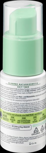 Produktbild dm alverde Trockenshampoo Bio-Grüner Tee, Bio-Zitrone (Trockenshampoo)