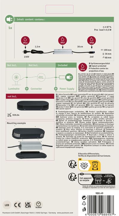 Immagine prodotto Paulmann Alimentazione Plug & Shine
