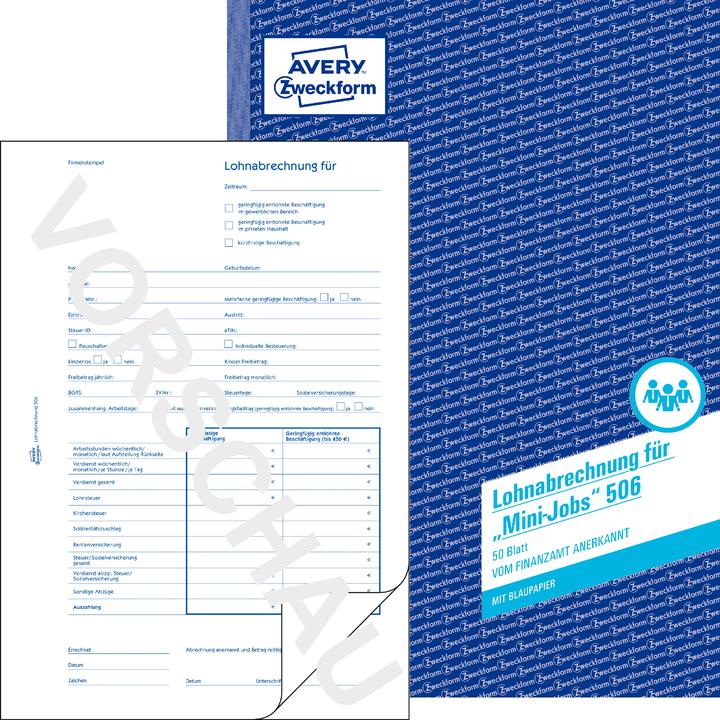 Actual product image Avery Payroll accounting for marginal employees (50 x)