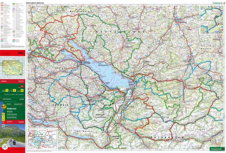 Produktbild Bodensee, Motorradkarte 1:200.000, frey