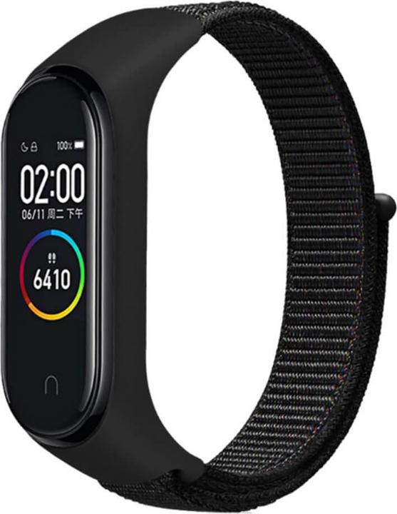 Cover-Discount Xiaomi Mi Band - Nylon Armband Klettverschluss schwarz (Nylon)