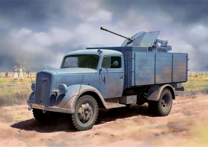 Immagine prodotto 1:35 Camion merci tedesco 3t 4x2 con FlaK38 da 2cm