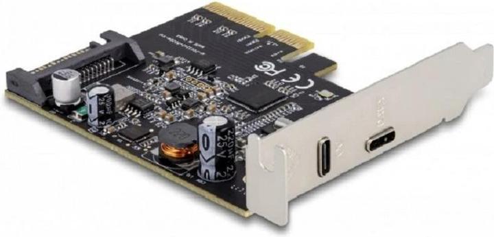 Produktbild Delock PCI Express x4 Karte zu 1 x SuperSpeed USB 20 Gbps (USB 3.2 Gen 2x2) USB Type-C™ + 1 x USB Type-C™ P