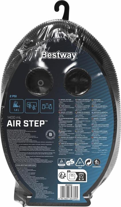 Image du produit Bestway 62004 / 24 Pompe à air à pied Noir, Bleu Bateaux pneumatiques