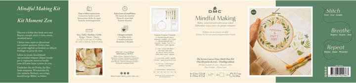 Actual product image DMC Embroidery Set Mindful Making Duo Flower Wreath, Ø 15.7 cm