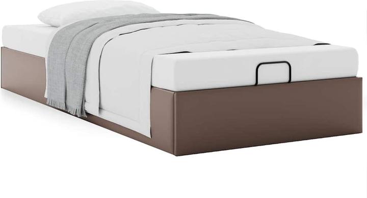 Produktbild VidaXL Ottoman-Bett ohne Matratze Braun 100x200 cm Kunstleder (100 x 200 cm)
