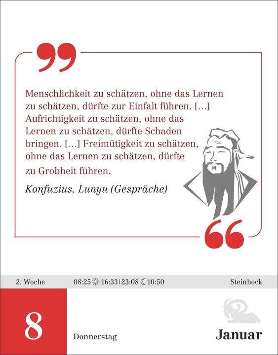 Actual product image Harenberg Der Philosophie-Kalender Tagesabreisskalender 2026 (Hardcover, German)