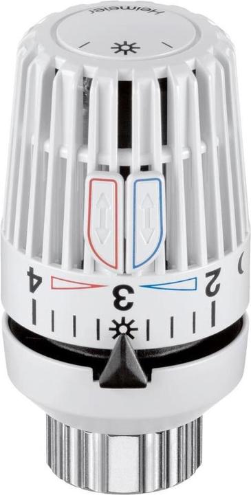 Produktbild Magni TA Heimeier 9710-24.500 Thermostat-Kopf VK Flüssigkeitsgefüllt und 2 Sparclips, Skalenhaube weis