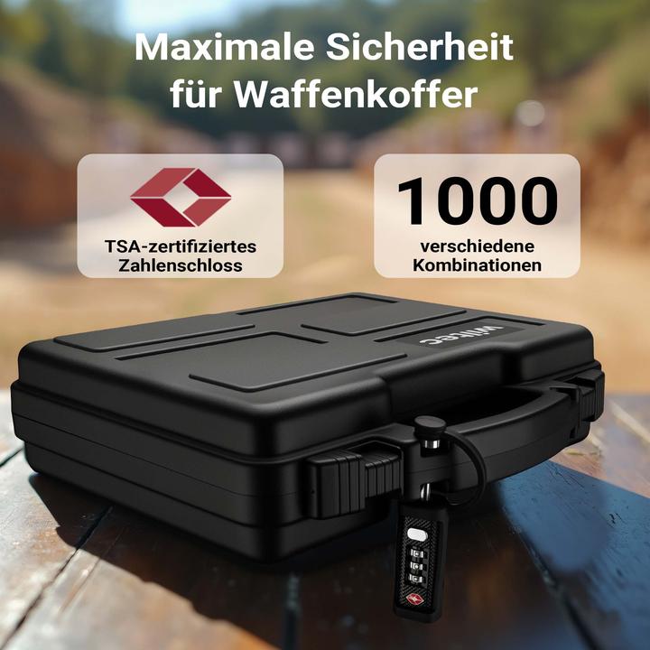 Actual product image Wiltec 4er Set Waffenkoffer TSA Zahlenschloss Kofferschloss Gewehrkoffer Schloss