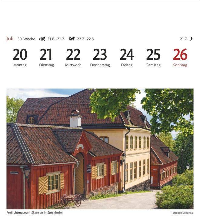 Produktbild Harenberg Schweden Sehnsuchtskalender 2026 - Wochenkalender mit 53 Postkarten (Deutsch)