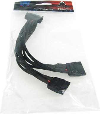 Actual product image Phobya SATA power Y-cable