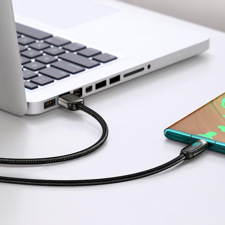 Actual product image Baseus Display Cable USB to Type-C, 66W, 2m (black) (2 m, USB 3.0, 66 W)