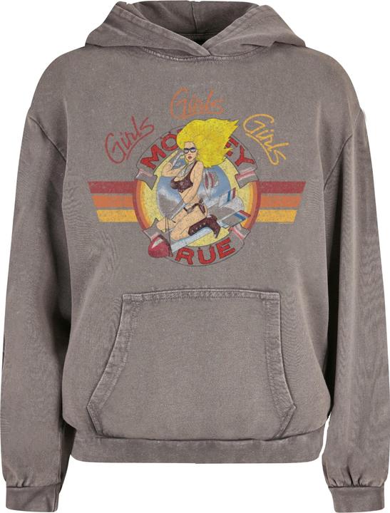 Immagine prodotto Merchcode Donna Motley Crue - Bomber Girl - Felpa con cappuccio con lavaggio acido - 139265 (M)