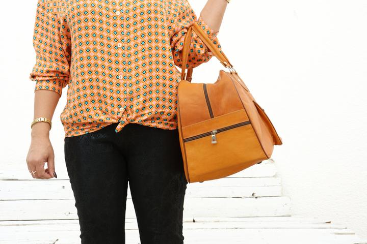 Immagine prodotto Only-Bags.Store Borsa da viaggio in pelle color cammello per uomo e donna, borsa da viaggio Weekender Overnight