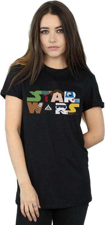 Immagine prodotto Star Wars Character Logo Maglietta Ampia Donna (4XL)