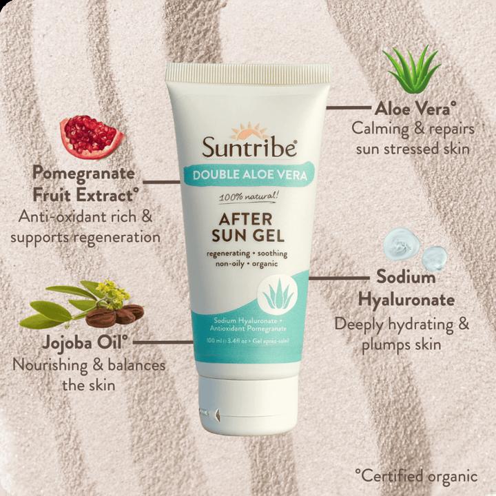 Immagine prodotto Suntribe Bio- Aftersun Gel Doppel Aloe Vera (100 ml, Gel doposole)